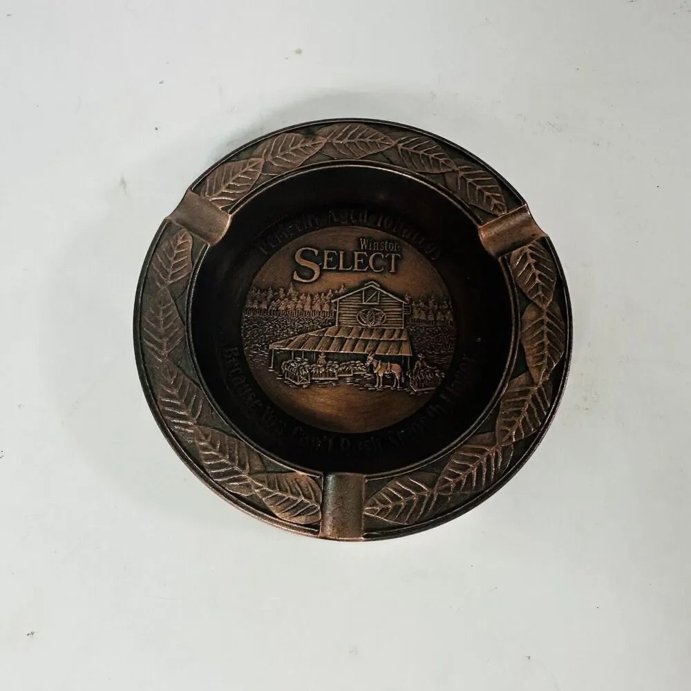 EUC Winston Select Copper Tone Ashtray Vintage Perfectly Aged Tobaccos